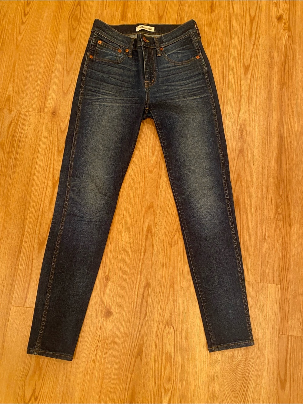 Madewell 9” High-Rise Skinny Jeans in dark wash